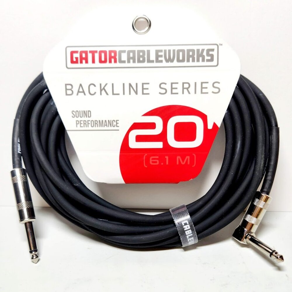 NEW 20' Electric Guitar Cable Cableworks Gator Cases Backline Series Standard 20